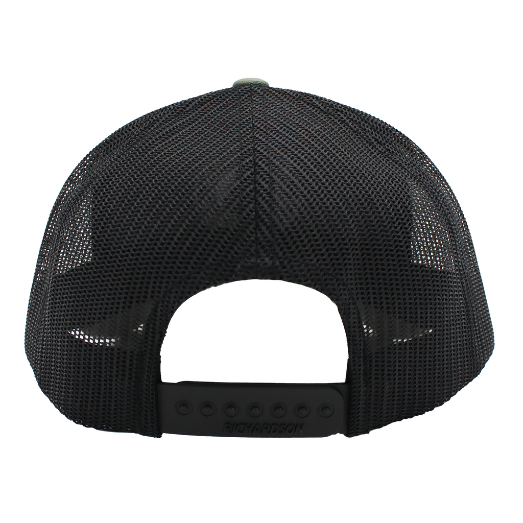 Black mesh cap viewed from the back.