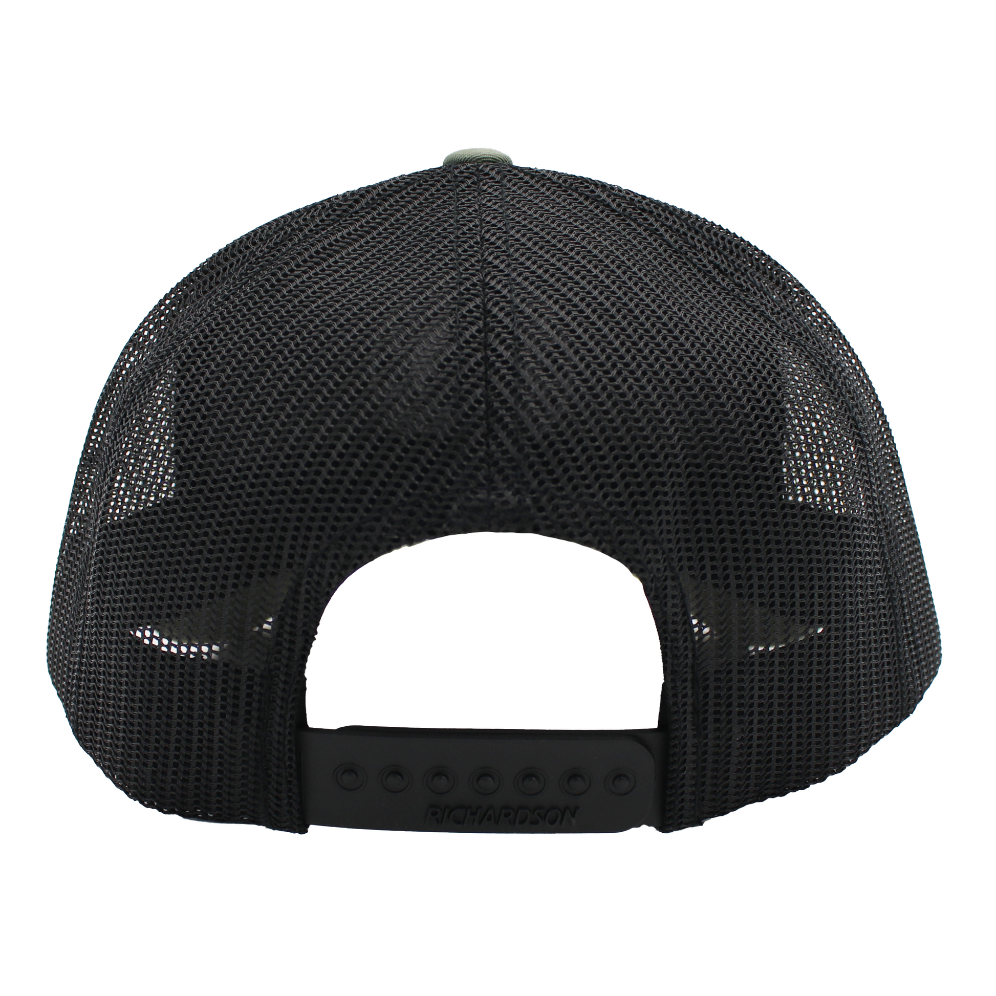 Black mesh cap viewed from the back.